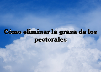 Cómo eliminar la grasa de los pectorales