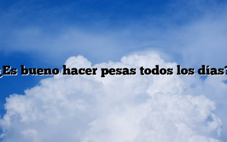 ¿Es bueno hacer pesas todos los días?