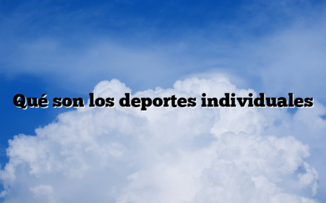 Qué son los deportes individuales