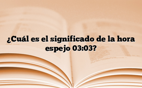 ¿Cuál es el significado de la hora espejo 03:03?